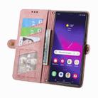 For Samsung Galaxy S24 Ultra 5G Geometric Zipper Wallet Side Buckle Leather Phone Case(Pink) - 3