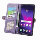 For Samsung Galaxy S24 Ultra 5G Geometric Zipper Wallet Side Buckle Leather Phone Case(Purple) - 3