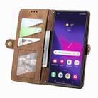 For Samsung Galaxy S24 Ultra 5G Geometric Zipper Wallet Side Buckle Leather Phone Case(Brown) - 3