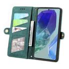 For Samsung Galaxy M55 Geometric Zipper Wallet Side Buckle Leather Phone Case(Green) - 3