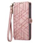 For Samsung Galaxy M23 Geometric Zipper Wallet Side Buckle Leather Phone Case(Pink) - 2