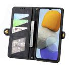 For Samsung Galaxy M23 Geometric Zipper Wallet Side Buckle Leather Phone Case(Black) - 3