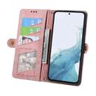 For Samsung Galaxy A36 5G Geometric Zipper Wallet Side Buckle Leather Phone Case(Pink) - 3