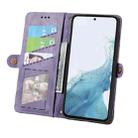 For Samsung Galaxy A36 5G Geometric Zipper Wallet Side Buckle Leather Phone Case(Purple) - 3