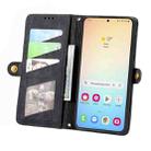 For Samsung Galaxy S25 5G Geometric Zipper Wallet Side Buckle Leather Phone Case(Black) - 3
