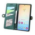 For Samsung Galaxy S25+ 5G Geometric Zipper Wallet Side Buckle Leather Phone Case(Green) - 3