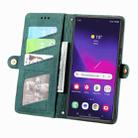 For Samsung Galaxy S25 Ultra 5G Geometric Zipper Wallet Side Buckle Leather Phone Case(Green) - 3