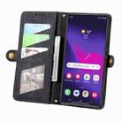 For Samsung Galaxy S25 Ultra 5G Geometric Zipper Wallet Side Buckle Leather Phone Case(Black) - 3