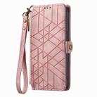 For Sony Xperia 1 V Geometric Zipper Wallet Side Buckle Leather Phone Case(Pink) - 2