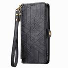 For Sony Xperia 1 V Geometric Zipper Wallet Side Buckle Leather Phone Case(Black) - 2