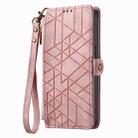 For Sony Xperia 10 V Geometric Zipper Wallet Side Buckle Leather Phone Case(Pink) - 2