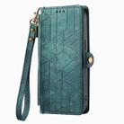 For Sony Xperia 10 V Geometric Zipper Wallet Side Buckle Leather Phone Case(Green) - 2