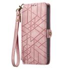 For Sony Xperia 1 VI Geometric Zipper Wallet Side Buckle Leather Phone Case(Pink) - 2