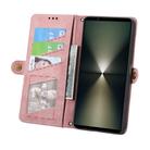 For Sony Xperia 1 VI Geometric Zipper Wallet Side Buckle Leather Phone Case(Pink) - 3