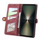 For Sony Xperia 1 VI Geometric Zipper Wallet Side Buckle Leather Phone Case(Red) - 3