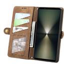 For Sony Xperia 1 VI Geometric Zipper Wallet Side Buckle Leather Phone Case(Brown) - 3