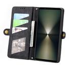 For Sony Xperia 5 VI Geometric Zipper Wallet Side Buckle Leather Phone Case(Black) - 3