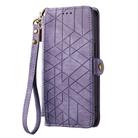 For Sony Xperia 10 VI Geometric Zipper Wallet Side Buckle Leather Phone Case(Purple) - 2