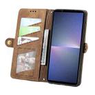 For Sony Xperia 5 V Geometric Zipper Wallet Side Buckle Leather Phone Case(Brown) - 3