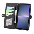 For Sony Xperia 5 V Geometric Zipper Wallet Side Buckle Leather Phone Case(Black) - 3