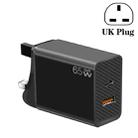 GaN PD48W Type-C PD3.0 + USB3.0 Notebook Adapter ，UK Plug(Black) - 1