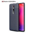 Litchi Texture TPU Shockproof Case for Xiamo Redmi k20 / k20Pro(Navy Blue) - 1