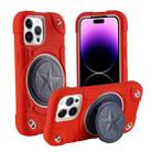 For iPhone 14 Pro Max Shield PC Hybrid Silicone Phone Case(Red) - 1