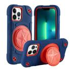 For iPhone 13 Pro Max Shield PC Hybrid Silicone Phone Case(Navy+Red) - 1