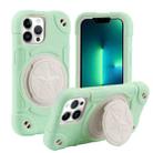 For iPhone 13 Pro Max Shield PC Hybrid Silicone Phone Case(Fresh Green) - 1