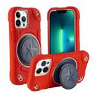 For iPhone 13 Pro Max Shield PC Hybrid Silicone Phone Case(Red) - 1