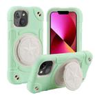 For iPhone 13 Shield PC Hybrid Silicone Phone Case(Fresh Green) - 1