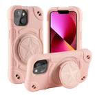For iPhone 13 Shield PC Hybrid Silicone Phone Case(Rose Pink) - 1