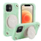 For iPhone 12 Shield PC Hybrid Silicone Phone Case(Fresh Green) - 1