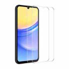 For Samsung Galaxy A15 4G / 5G 2pcs ENKAY 0.26mm 9H 2.5D High Aluminum-silicon Tempered Glass Film - 1