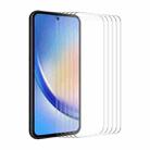 For Samsung Galaxy A35 5pcs ENKAY 0.26mm 9H 2.5D High Aluminum-silicon Tempered Glass Film - 1