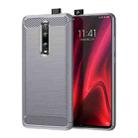 For Xiaomi Redmi K20 / K20 Pro / Mi 9T / 9T Pro Brushed Texture Carbon Fiber TPU Case (Grey) - 1