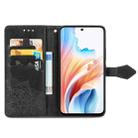 For OPPO A79 5G Mandala Flower Embossed Leather Phone Case(Black) - 3