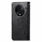 For OPPO A3 Pro Mandala Flower Embossed Leather Phone Case(Black) - 3