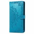 For OPPO A3 Pro Mandala Flower Embossed Leather Phone Case(Blue) - 2