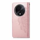 For OPPO A3 Pro Mandala Flower Embossed Leather Phone Case(Rose Gold) - 3