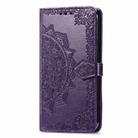 For OPPO A3 Pro Mandala Flower Embossed Leather Phone Case(Purple) - 2