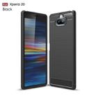 Brushed Texture Carbon Fiber TPU Case for Sony Xperia 20(Black) - 1