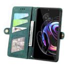 For Motorola Edge 20 Pro Geometric Zipper Wallet Side Buckle Leather Phone Case(Green) - 3
