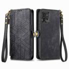 For Motorola Moto G9 Plus Geometric Zipper Wallet Side Buckle Leather Phone Case(Black) - 2