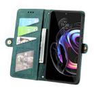 For Motorola Moto Edge 40 Pro Geometric Zipper Wallet Side Buckle Leather Phone Case(Green) - 3