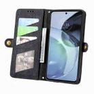 For Motorola Moto G73 Geometric Zipper Wallet Side Buckle Leather Phone Case(Black) - 3