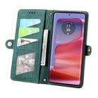 For Motorola Edge 50 Pro Geometric Zipper Wallet Side Buckle Leather Phone Case(Green) - 3