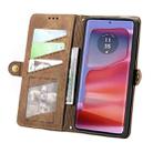 For Motorola Edge 50 Pro Geometric Zipper Wallet Side Buckle Leather Phone Case(Brown) - 3