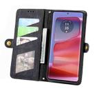 For Motorola Edge 50 Pro Geometric Zipper Wallet Side Buckle Leather Phone Case(Black) - 3