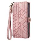 For Motorola Moto G75 5G Geometric Zipper Wallet Side Buckle Leather Phone Case(Pink) - 2